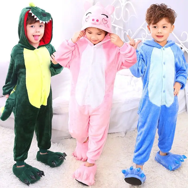 Kids Pajamas New Children Pajamas Winter Sleepwear Boys Onesies Girls Pyjama Set