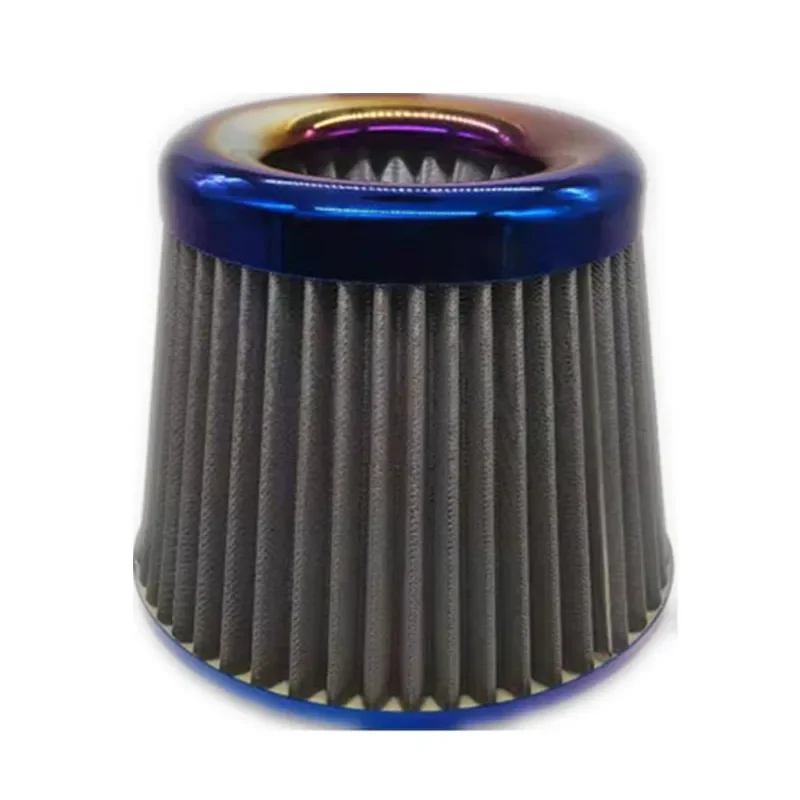 

Car Universal Stainless steel Roasted Blue Air Filter for Cold Air Intake High Flow 65mm 76mm Performance Breather Filters
