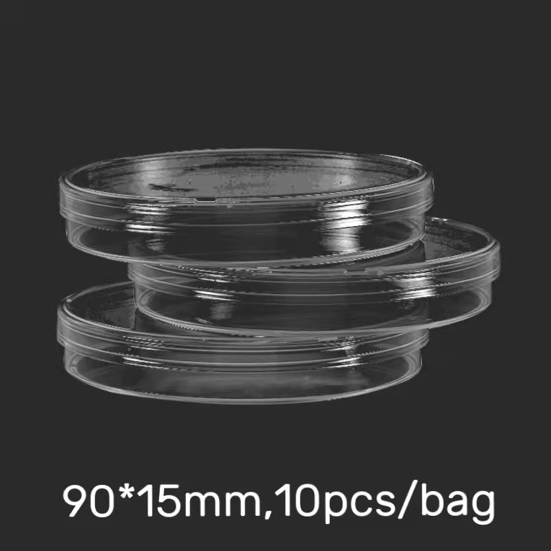 10Pcs 90mm Polystyrene Sterile Petri Dishes for Laboratory Medical Biological Scientific Supplies