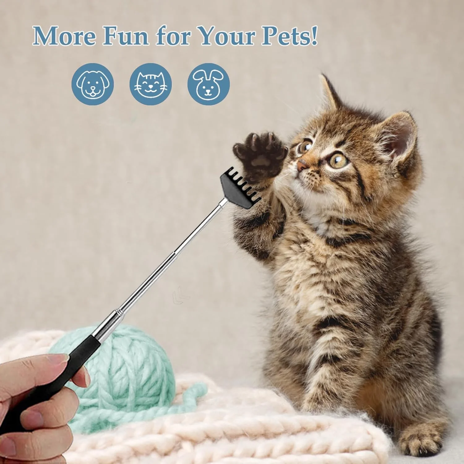 Handheld Back Scratcher Extendable Metal Portable Back Scratcher for Men Women Adults Telescoping Back Massager with PVC Handles