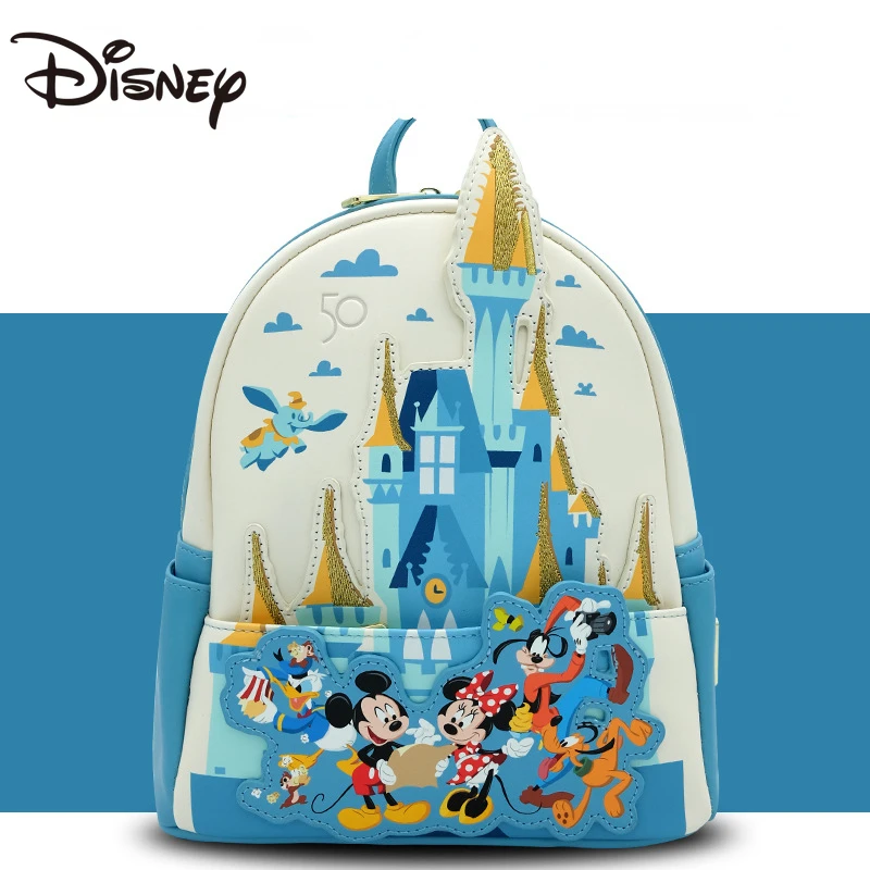 

Miniso Donald Duck and Mickey Mouse 50th Anniversary Joint School Bag Children's Backpack Men's and Women's Casual Bag