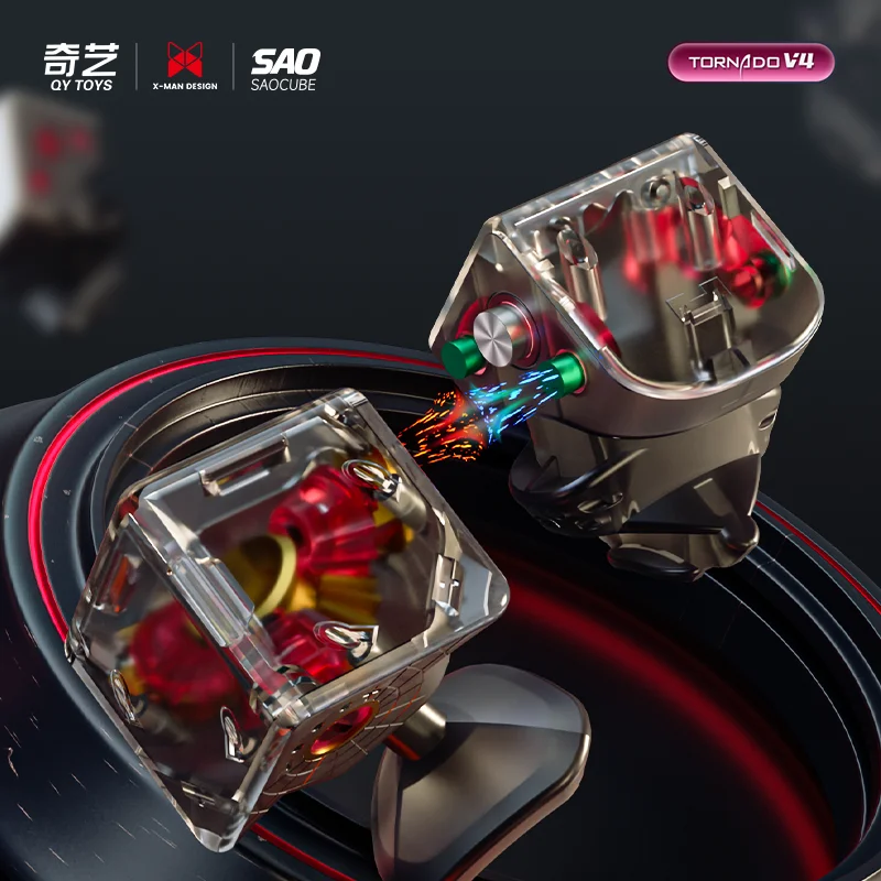[JudyCube] Qiyi Tornado V4 M Flagship Black Core Version Magnetic Magic Speed Cube SaoCube Tornado V4M Flagship 4