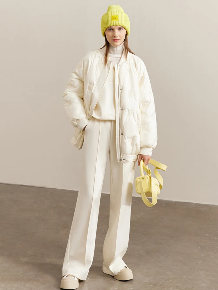 AMll Minimalism Women Tops 2025 Spring Elegant Commuter Fashion Loose Sweatshirs Casual Straight Leg Pants Separately 12241259 2