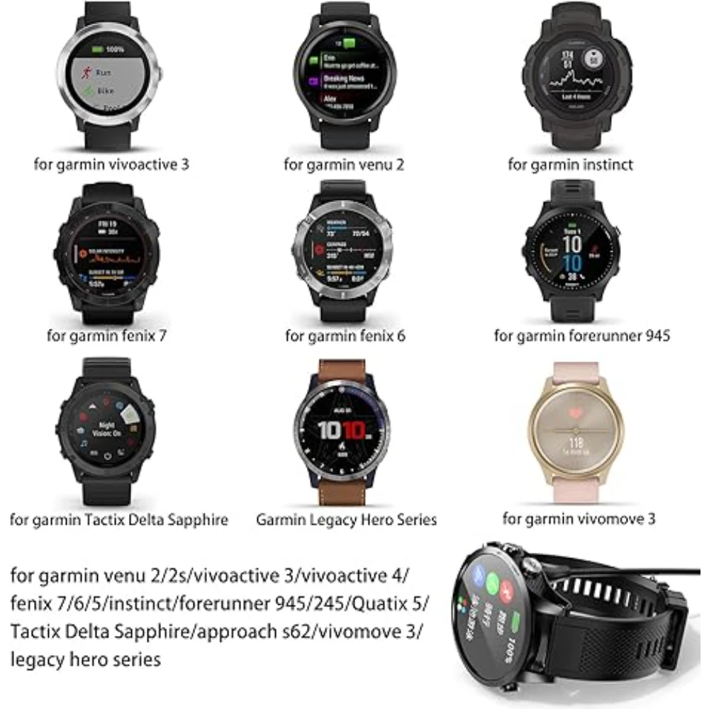 Smartwatch USB Charging Dock Cable Replacement Charger