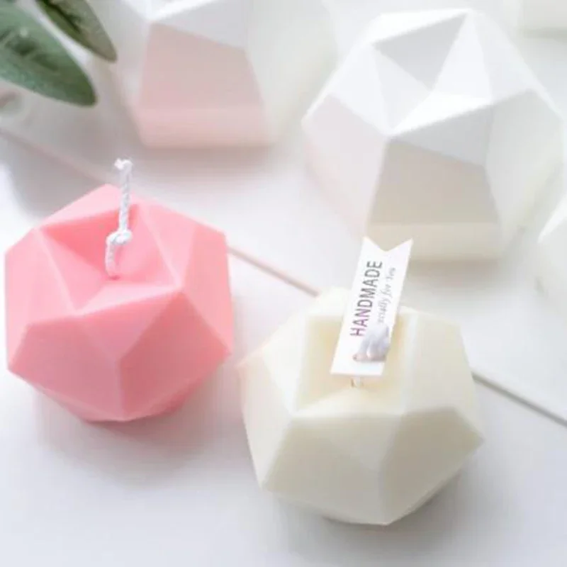 Diy Geometric Rubik's Cube Candle Silicone Molds 3D Cube Soap Candle Making Kit Handmade Bubble Chocolate Dessert Baking Mold