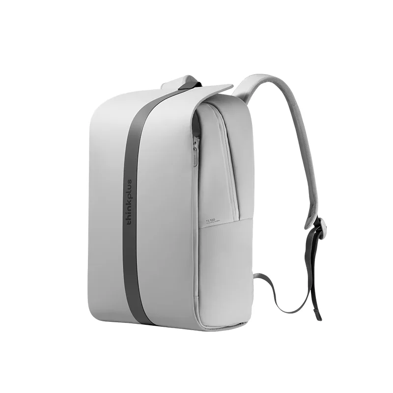 Lenovo Thinkplus 패션 기하학 배낭, 16 인치 노트북 가방, 3 창고, 12 영역 PU 및 나일론 내마모성 방수