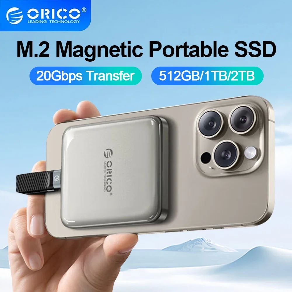 ORICO 자기 휴대용 SSD USB3.2 20Gbps Type-C iPhone 15 ..
