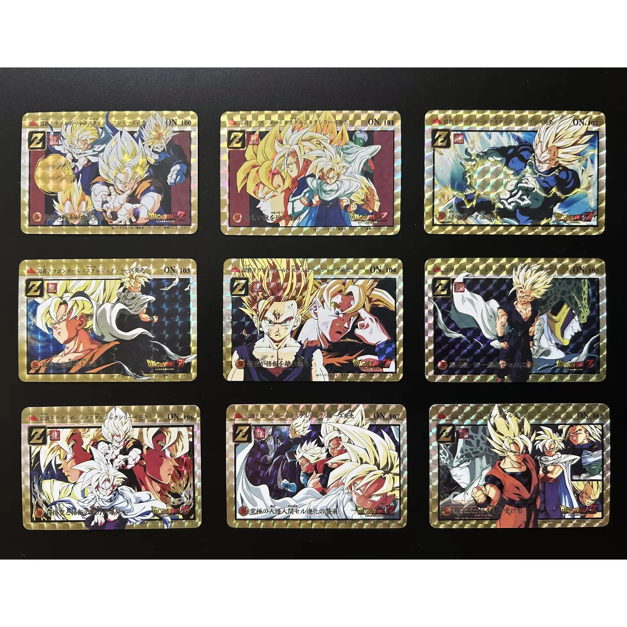 27Pcs/set Dragon Ball Super Saiyan Goku Gohan Vegeta Piccolo Frieza Cell Flash Card Classic Anime Collection Cards Gift Toy