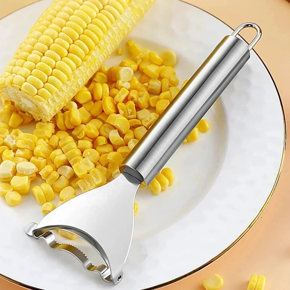 Stainless Steel Corn Planer Ergonomic Handle Corn Peeler Effortless Corn Kernel Separator Quick Corn Stripper Durable Kitchen Ga 2