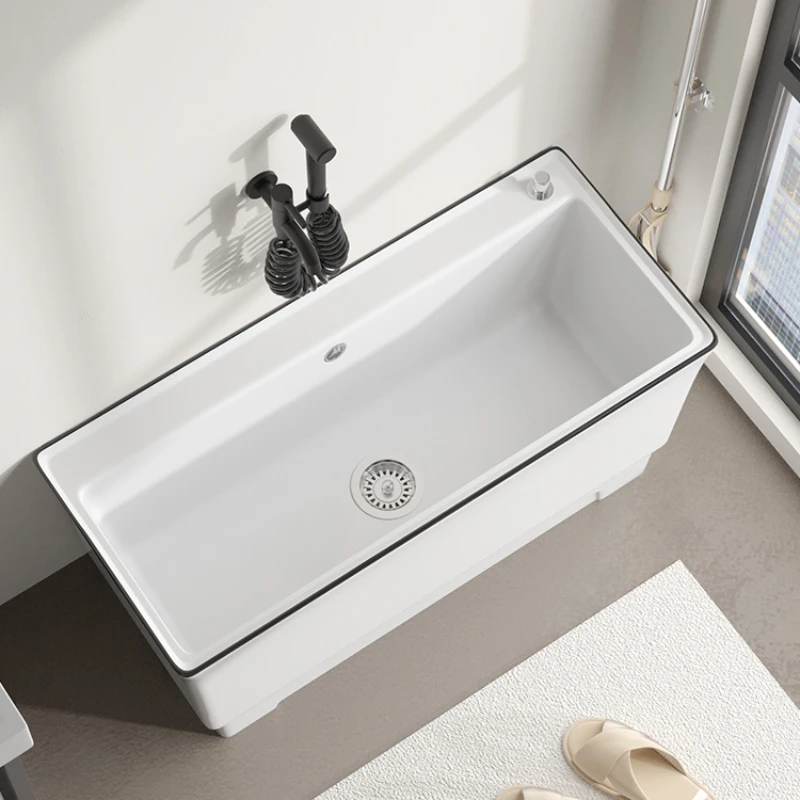 

Wyj Ceramic Mop Pool Splash-Proof Large Size Household Pet Bathtub Mop Sink