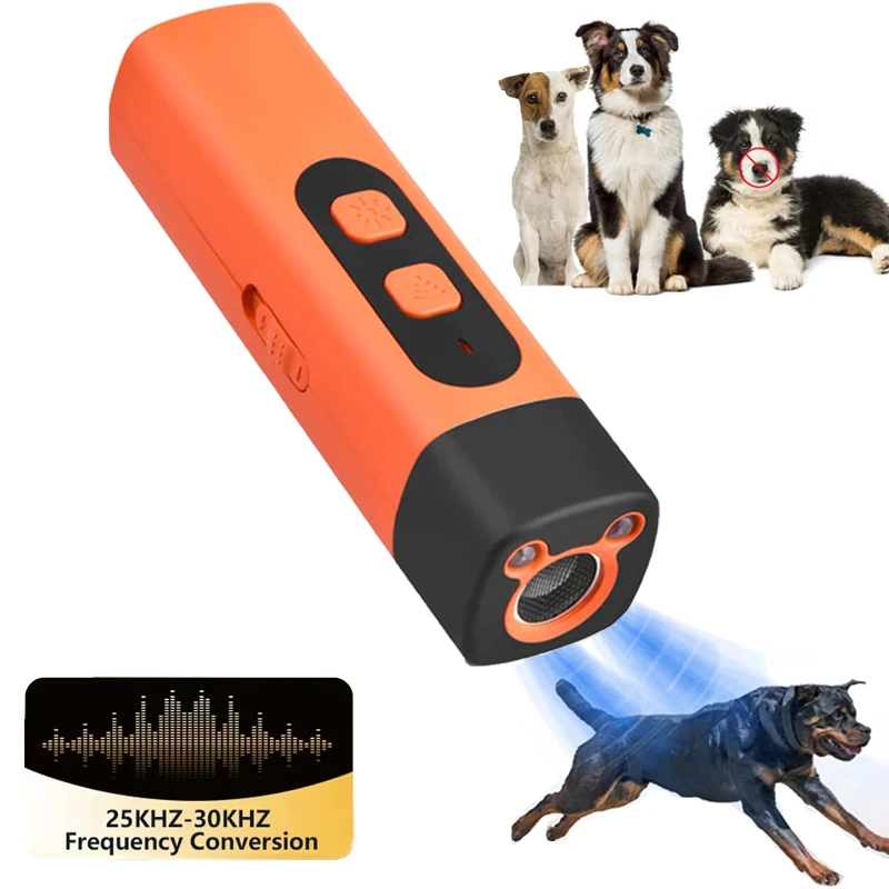 Pet Dog Repeller With LED Flashlight Ultrasonic Bark Arrester Dog ...