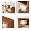 Nordic Solid Wood Kitchen Cabinets Home Living Room Wall Storage Cabinet Simple Multi-layer Kitchen Cabinet Kitchen Furniture 5