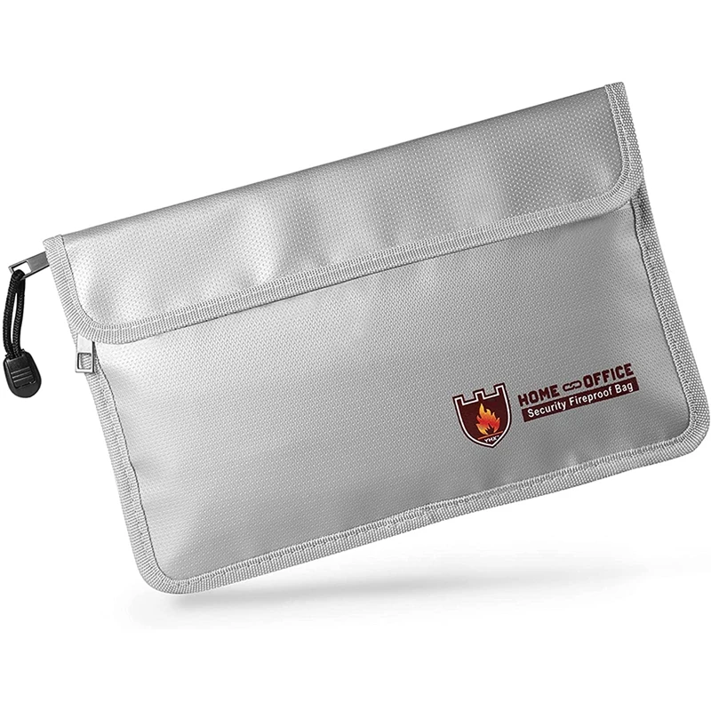 

Fireproof Document Bag,Waterproof And Fireproof Money Bag With Zipper,Fireproof Safe Storage Pouch For Passport Ect.