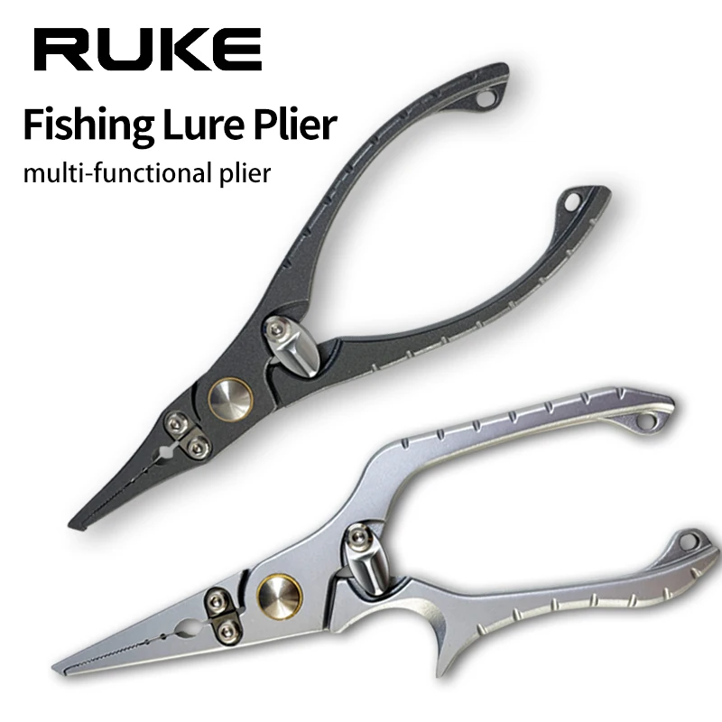 RUKE Fishing Multifunctional Stainless Steel Pliers & Wire Cutter Portable Nipper Tools for fishing , Hiking, Camping & Home Use