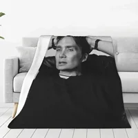 Cillian Murphy Super Soft Blankets Actor Travelling Throw Blanket Spring Cute Custom DIY Flannel Bedspread Sofa Bed Cover 1