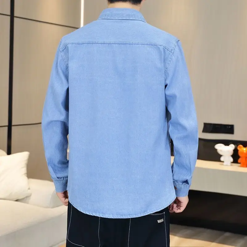 Men's Denim Long-sleeved Shirt Spring Autumn