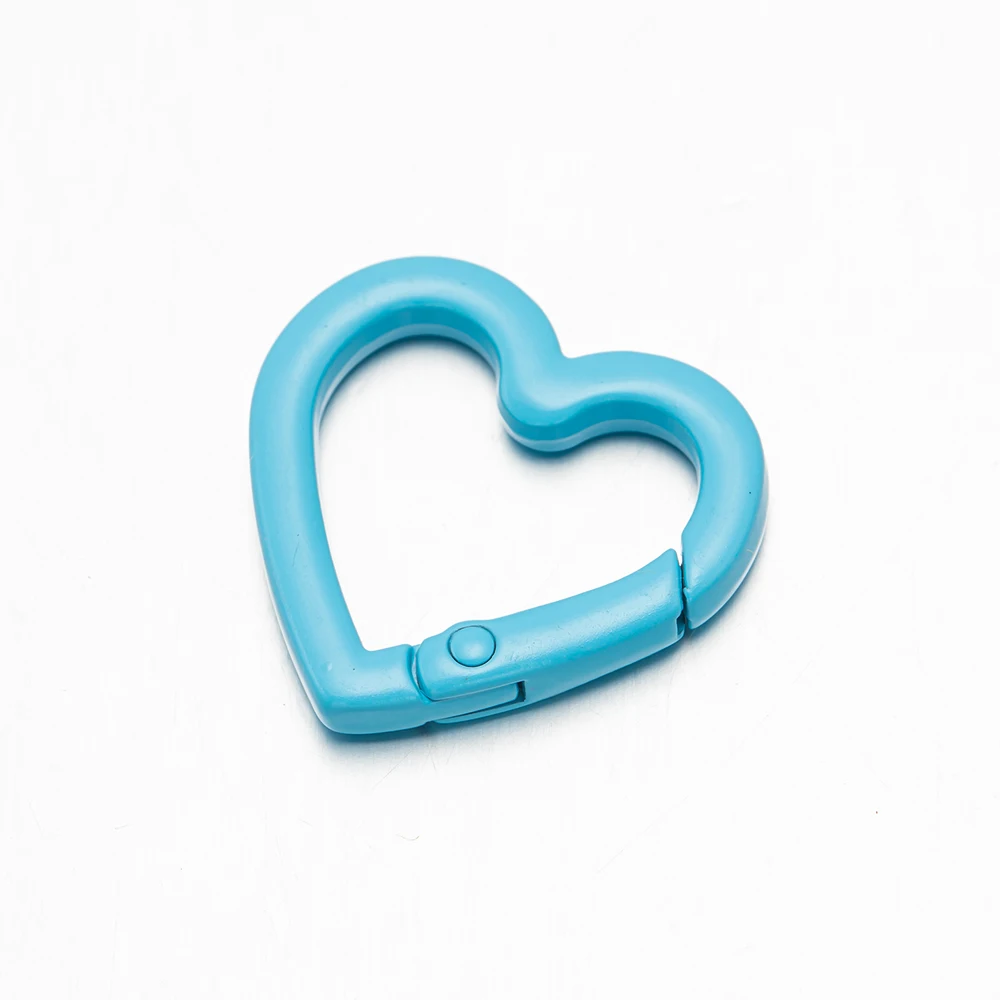 Heart Shaped Carabiner Keychain Hook Set for DIY Jewelry and Crafting