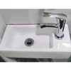 32/33/37cm Small Apartment Bathroom Sink Wall-mounted Ceramic Washbasin Balcony Washroom Corner Hanging Basin with Faucet Set 4