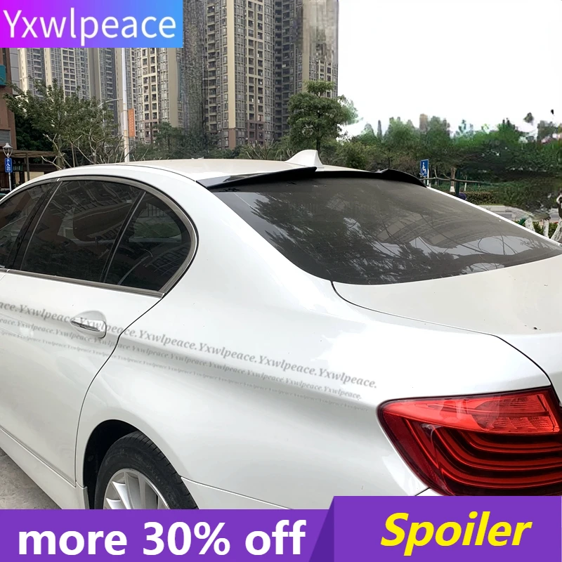Per Bmw F10 5 Serie Spoiler 528I 535I 550I 2011-2017 Plastica Abs Primer Colore Lunotto Posteriore Tetto Spoiler Body Kit Accessori
