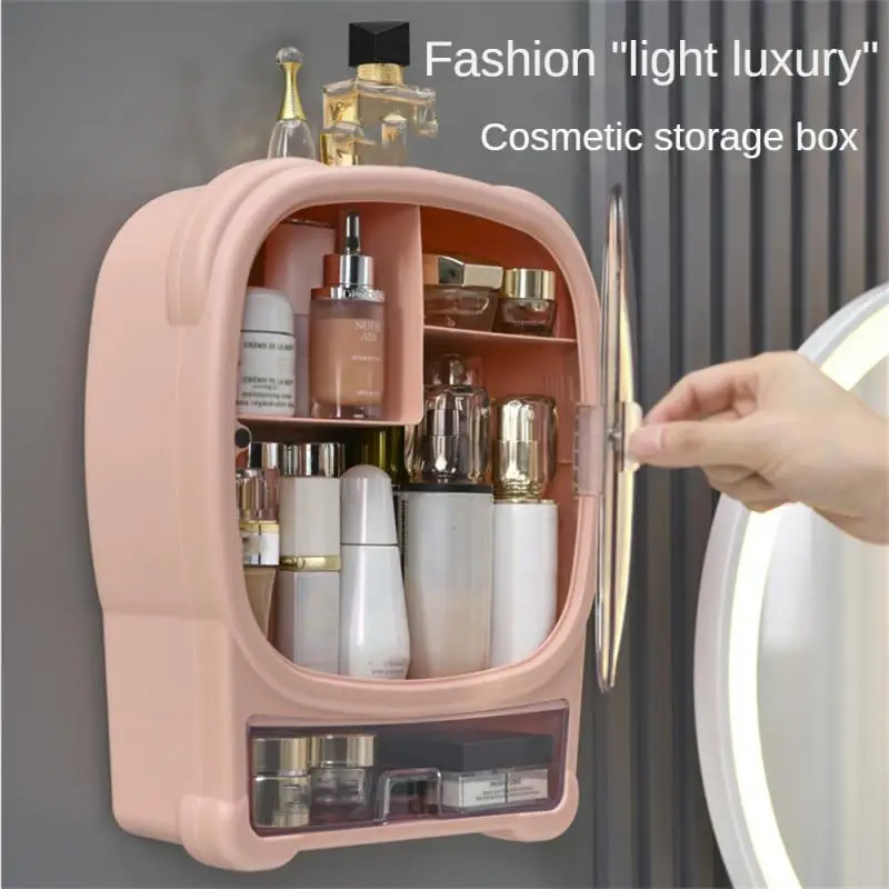 

Wall Mounted Ps Material Storages Baskets Free Punching Convenient Bath Basket Hand Basket Bathroom Accessories Drawer Portable