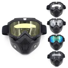 

Ski Snowboard Mask Snowmobile Skiing Goggle Windproof Glasses With Mouth Filter Motocross Protective Glass Riding Eye Protector