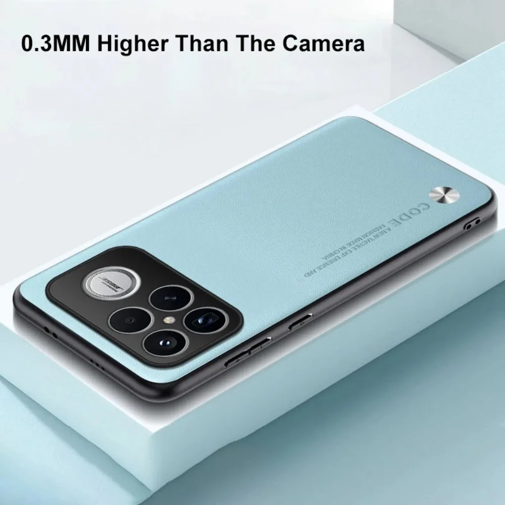 Ultra Thin Vegan Leather Shockproof Silicone Phone Case - Minimalist Design