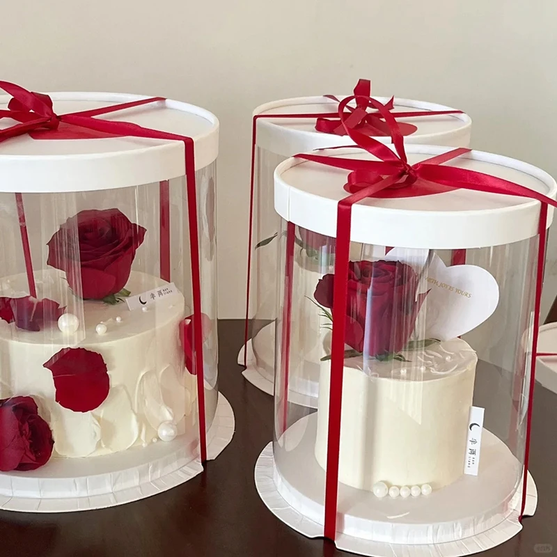 Acquista Portatorte trasparente da 10 con coperchio e manici Porta-torte per 7 cupcakes Porta-torte portatile in Italia a partire da 13