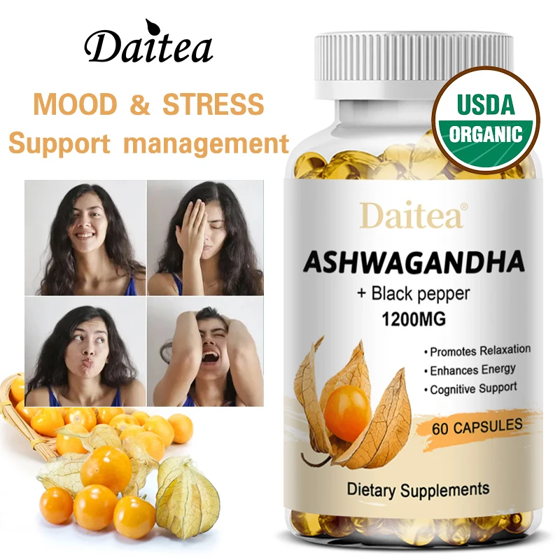 

Ashwagandha extract supports brain health, immune system, sleep quality and stress relief.