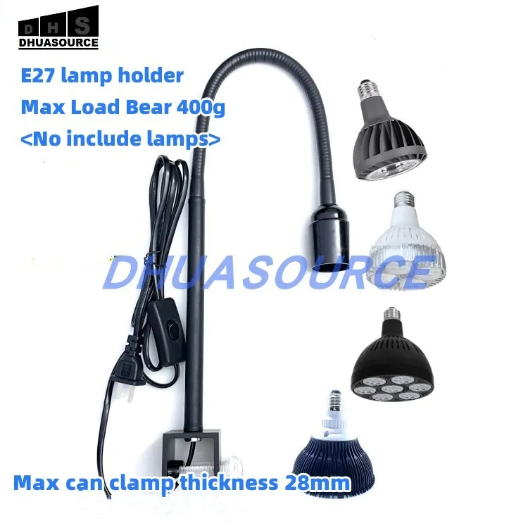 DIY E27 Lamp Holder, LED Aquarium Clamp, Fish Tank Clip, Grow Light Clamp, Coral Light Stand lamp holder lamp bulb holder