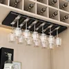 Stainless Steel Under Cabinet Wine Glass Cup Holder Space-Saving Bar Counter Shelf Storage Rack Hanging Hooks Goblet Pokal Stand 1