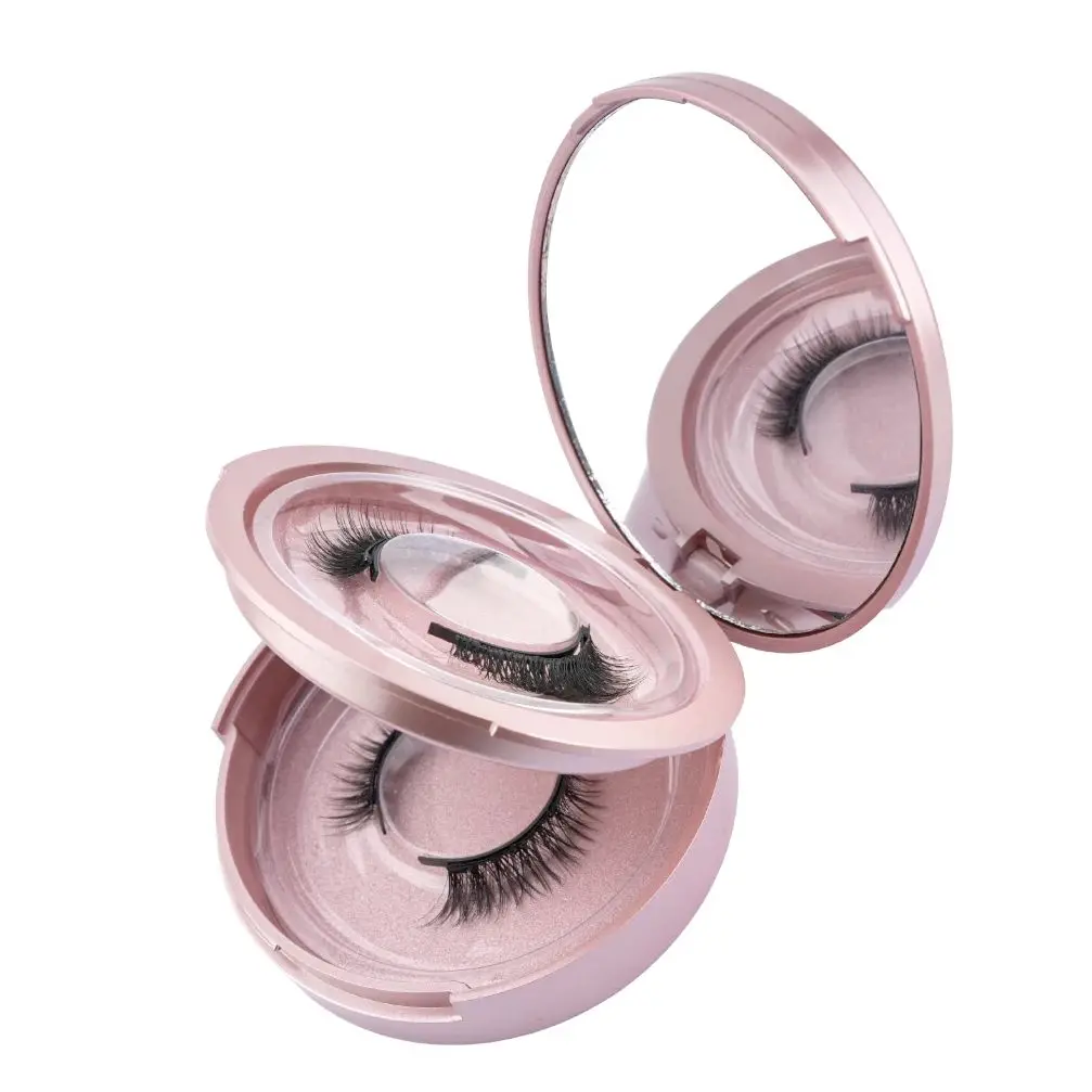 Magnetic Eyelashes Glue Free Reusable Natural Faux Mink Lashes Handmade Fluffy False Eyelashes With Magnetic Tweezers Set Makeup fake eyelashes