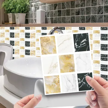 Crystal Stickers 10pc Kitchen Bathroom Wall Sticker Decoration Self-Adhesive Diy 3d Stickers Wall Tile Home Diy Room Decor 4