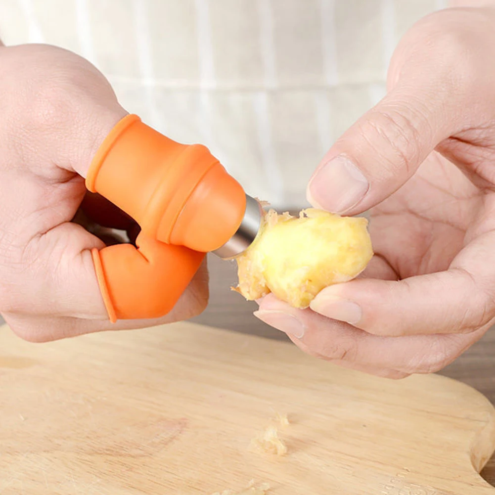 Silicone Thumb Knife Gardening Thumb Knife for Picking Plant Fruit Vegetable Harvesting Pinching Plant Blade Scissors Tool