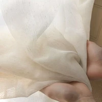 Rideaux Voilage Translucides en Lin Mélangé, Teinte Naturelle, Élégants et Modernes pour Salons, Salles à Manger, Balcons et Chambres 3