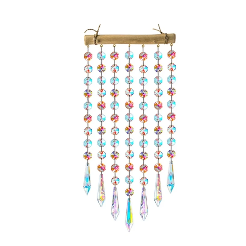 

AT35 Hanging Window Rainbow Maker Glass Crystal Mobile Wind Chimes Home Wall Art Decoration Gift