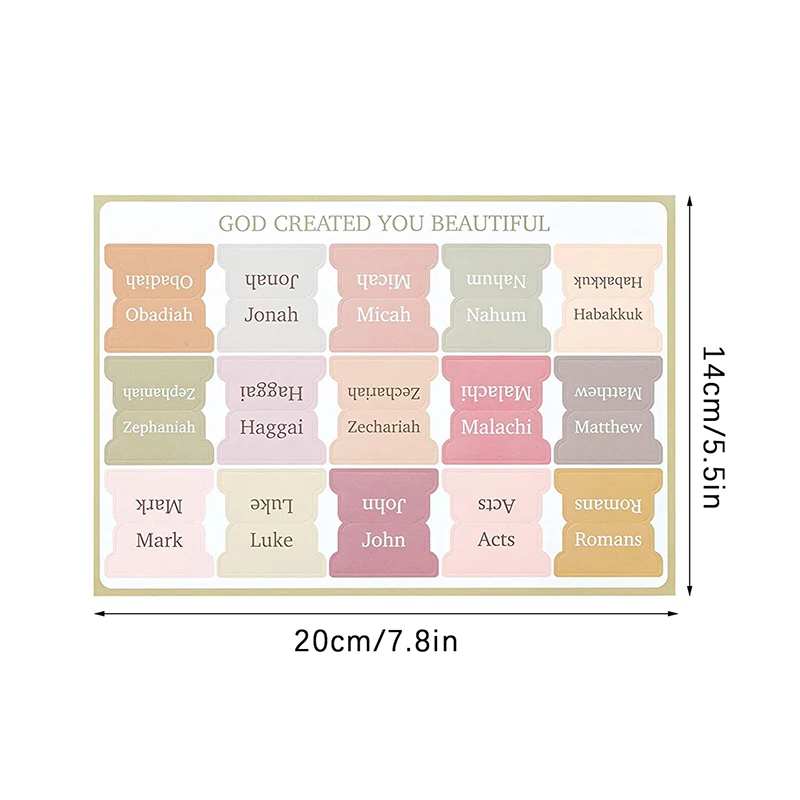 75 Laminated Bible Tabs for Bible Study for Women And Men Index bookmark set