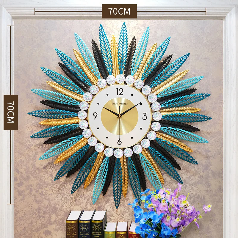 Modern light luxury hanging clocks and watches art silent wall hanging decorative clock in living room clock wall wall clock farmhouse wall clock Wall Clocks