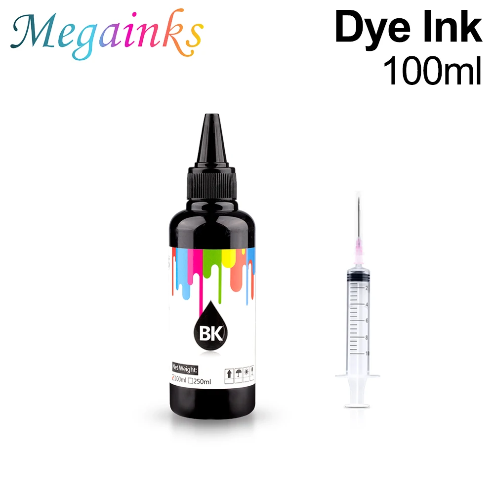 Universal Corante Tinta bk c m y Kit Compatível para hp Canon Epson Irmão Deskjet Impressora Jato de Tinta Cartuchos Tanque Ciss 100ml - Imagem 4