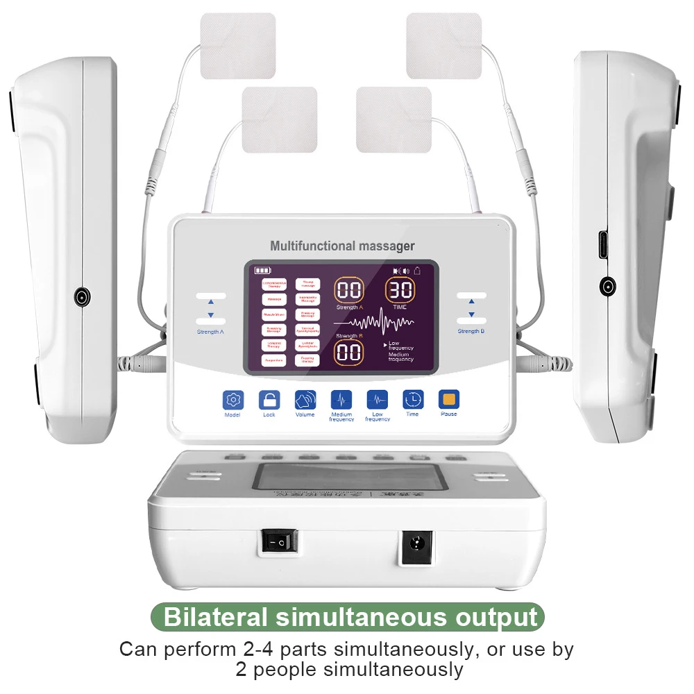 Elettrostimolatore Dual Output Meridian Tens Machines Eletric Micro Current Muscle Stimulator Ems Pulse Agopuntura Massager
