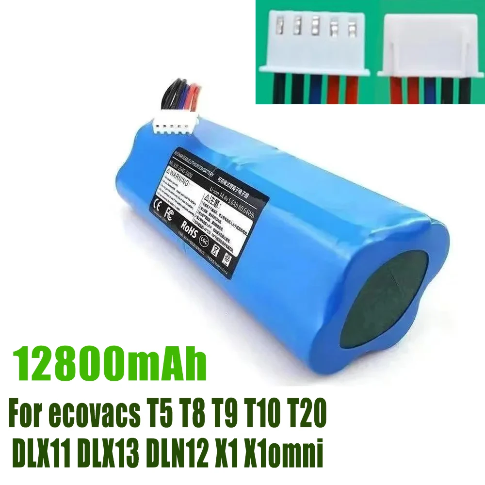 9800mAh 14.4V Robot Vacuum Cleaner Sweeper Replacement Batteries For Ecovacs Deebot X1 Ozmo T5 T8 T9 950 DX9G DX93 DX96 DLX11-54 3