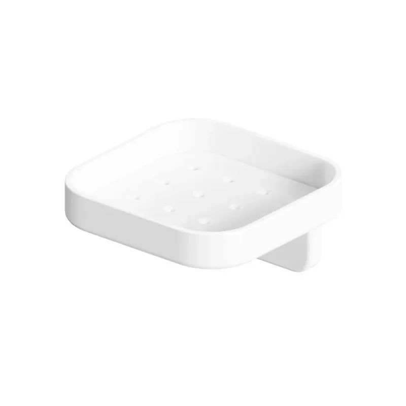 Bathroom Drainable Storage Rack Small White Bathroom Accessories Punch-free Wall-mounted Bathroom Shelf Wash Supplies Storage 5