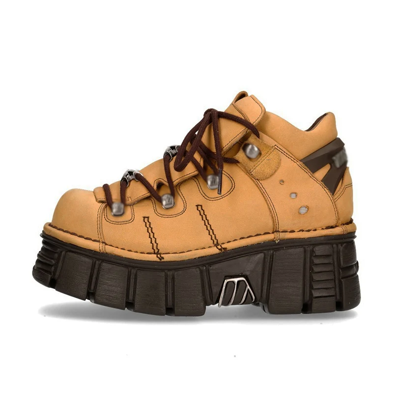 Sneakers Women's Trendy Cool Height Increasing Leisure Grade Gothic Punk Platform High-Top Daddy Shoes