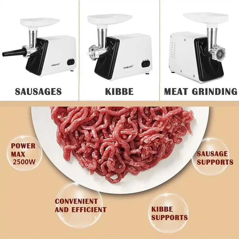 2500W Stainless Steel Meat Grinder Mincer Machine