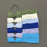 2 Piece Sports Gym Set Strappy Bra Yoga Underwear Short Sport Leggings Bicycle Running Sportswear Woman Seamless Yoga Set