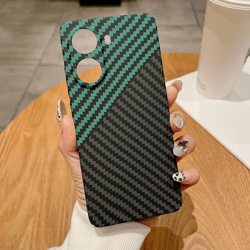 Ultra-Thin Carbon Fiber Stripe Pattern Hard PC Protective Back Cover