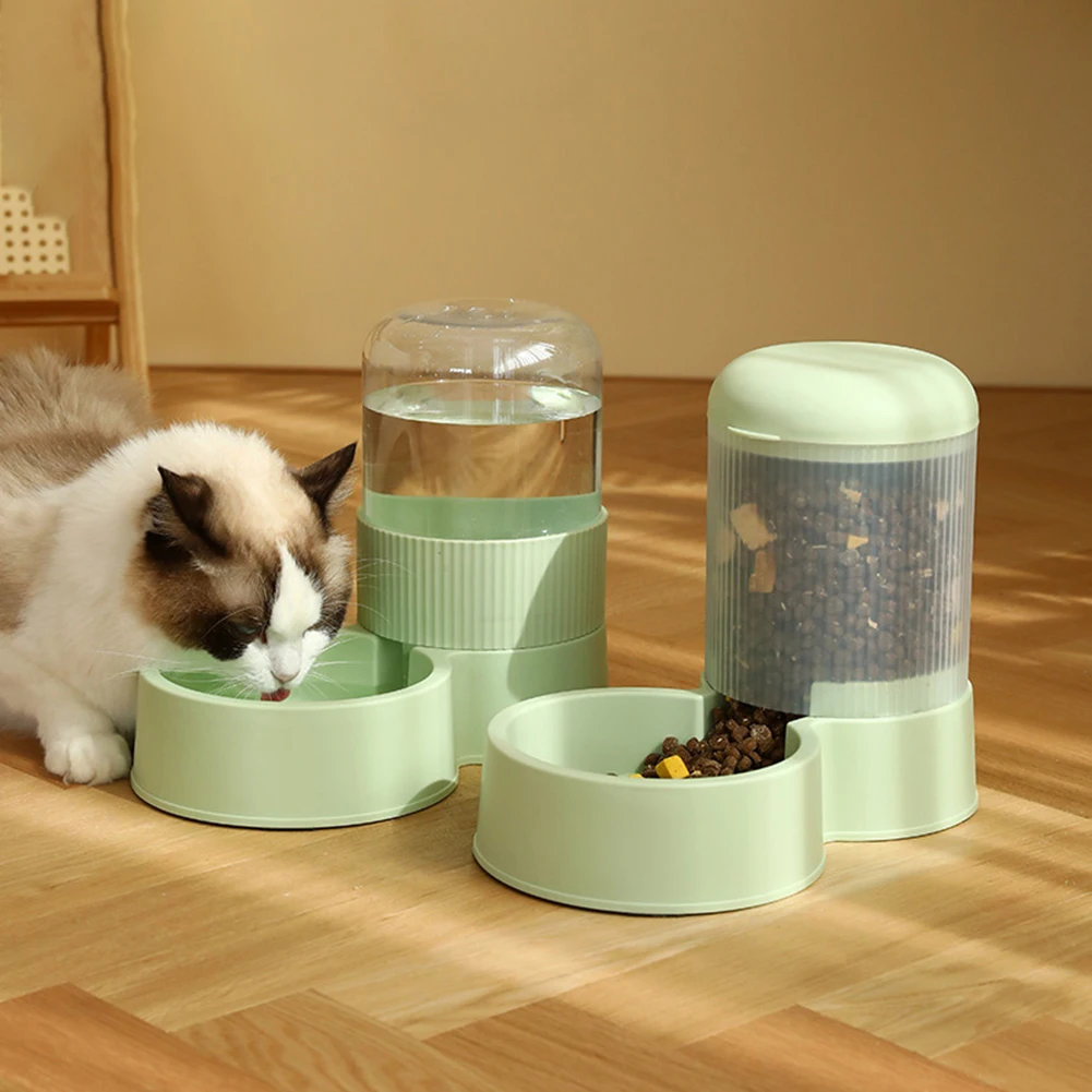 Dispenser automatico di cibo per gatti mangiatoie automatiche per gatti di grande capacità contenitori per alimenti per animali domestici facili da pulire Dispenser di cibo staccabile