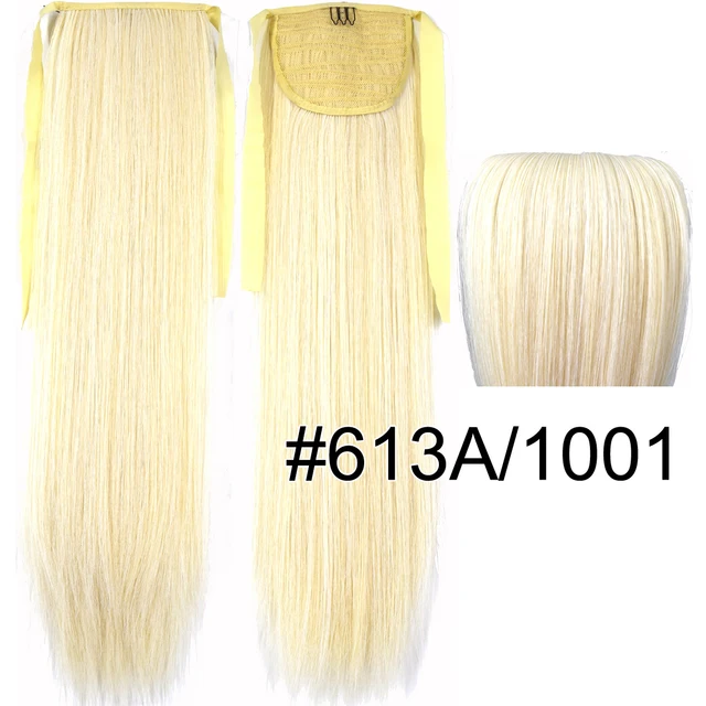 TOPREETY Synthetic Hair Fiber Heat Resistant Straight Ribbon Ponytail Hair Extension1006 613A-1001