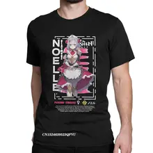Camiseta de algodón Genshin Impact Noelle para hombre y mujer, ropa de calle de cuello redondo Harajuku, Camisas de estética, novedad