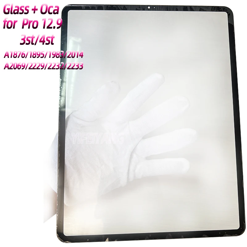 10Pcs 100% A Quality New Outer Front Glass With OCA For Apple iPad Air 2 Pro 9.7 10.5 mini 4 5 6  Outer Panel Replacement