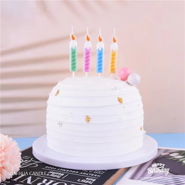 DONQL Bougies de gâteau d'anniversaire, Bougie anniversaire longue avec  supports, Bougies fine pour enfants et adultes pour gâteau d'anniversaire  décoratif, fête prénatale, fête de fille (24 pièces) : : Cuisine  et Maison